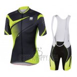 Sportful Cycling Jersey Bib Short 2016 Men Short Sleeve Yellow and Black