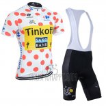 Tour de France Cycling Jersey Bib Short 2014 Men Short Sleeve Saxobank Lider White and Red