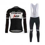 Trek Segafredo Cycling Jersey Bib Tight 2020 Long Sleeve Black White