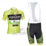 Vini Fantini Cycling Jersey Bib Short 2013 Men Short Sleeve Green and Black