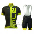 ALE Cycling Jersey Bib Short 2016 Men Short Sleeve Green and Black