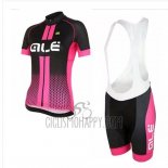 ALE Cycling Jersey Bib Short 2018 Women Short Sleeve Pink