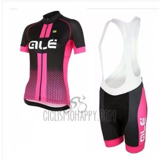 ALE Cycling Jersey Bib Short 2018 Women Short Sleeve Pink