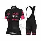 ALE Cycling Jersey Bib Short 2021 Women Short Sleeve Black Fuchsia