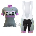 ALE Graphics Prr Bermuda Cycling Jersey Bib Short 2017 Women Short Sleeve Gray