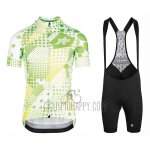 Assos Erlkoenig Cycling Jersey Bib Short 2020 Men Short Sleeve Green White