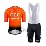 CCC Cycling Jersey Bib Short 2020 Short Sleeve Sprandi Orange Black