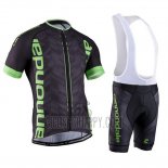 Cannondale Cycling Jersey Bib Short 2016 Men Short Sleeve Green and Black