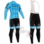 Cannondale Cycling Jersey Bib Tight 2016 Men Long Sleeve Blue and Black
