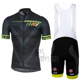 Castelli Cycling Jersey Bib Short 2017 Men Short Sleeve Deep Gray