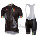 Castelli Cycling Jersey Bib Short 2017 Men Short Sleeve Maratona Black
