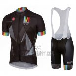 Castelli Cycling Jersey Bib Short 2017 Men Short Sleeve Maratona Black