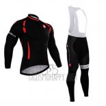 Castelli Cycling Jersey Bib Tight 2015 Men Long Sleeve Bright Black
