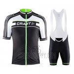 Craft Cycling Jersey Bib Short 2016 Men Short Sleeve Green and Black