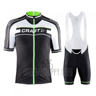 Craft Cycling Jersey Bib Short 2016 Men Short Sleeve Green and Black
