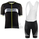 Craft Cycling Jersey Bib Short 2017 Men Short Sleeve Black