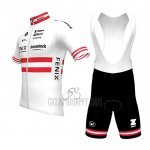 Deceuninck Quick Step Cycling Jersey Bib Short 2023 Short Sleeve White Red