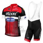 Etixx Quick Step Cycling Jersey Bib Short 2016 Short Sleeve Red and Black