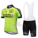 Euskadi Murias Cycling Jersey Bib Short 2018 Men Short Sleeve Green