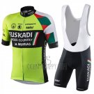 Euskadi Murias Cycling Jersey Bib Short 2018 Men Short Sleeve Green Black