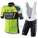 Euskadi Murias Cycling Jersey Bib Short 2018 Men Short Sleeve Green Black