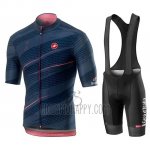 Giro D'italy Cycling Jersey Bib Short 2019 Men Short Sleeve Dark Blue