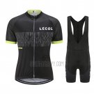 Le Col Cycling Jersey Bib Short 2021 Men Short Sleeve Black Yellow