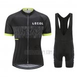 Le Col Cycling Jersey Bib Short 2021 Men Short Sleeve Black Yellow