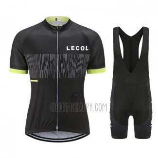 Le Col Cycling Jersey Bib Short 2021 Men Short Sleeve Black Yellow