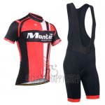 Monton Cycling Jersey Bib Short 2014 Men Short Sleeve Black and Red