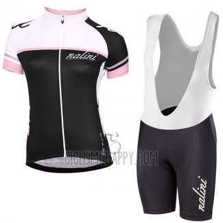 Nalini Cycling Jersey Bib Short 2017 Women Short Sleeve White and Black