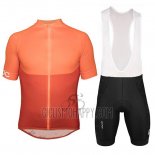 POC Essential XC Cycling Jersey Bib Short 2018 Men Short Sleeve Orange
