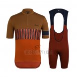 Rapha Cycling Jersey Bib Short 2021 Men Short Sleeve Marron Orange