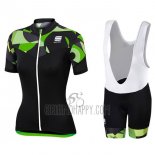 Sportful Cycling Jersey Bib Short 2017 Women Short Sleeve Primavera Black