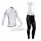 Tour de France Cycling Jersey Bib Tight 2014 Men Long Sleeve White