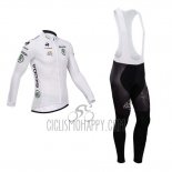 Tour de France Cycling Jersey Bib Tight 2014 Men Long Sleeve White