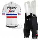 Trek Segafredo Cycling Jersey Bib Short 2018 Short Sleeve Champion France