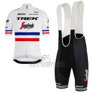 Trek Segafredo Cycling Jersey Bib Short 2018 Short Sleeve Champion France