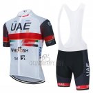 UAE Cycling Jersey Bib Short 2021 Short Sleeve White