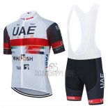 UAE Cycling Jersey Bib Short 2021 Short Sleeve White