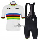 UCI Mondo Campione Cycling Jersey Bib Short 2023 Men Short Sleeve Rainbow