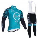 Vital Concept-bb Hotels Cycling Jersey Bib Tight 2021 Men Long Sleeve Light Blue