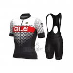 ALE Cycling Jersey Bib Short 2021 Men Short Sleeve White Black Red