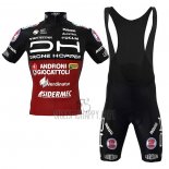 Androni Giocattoli Cycling Jersey Bib Short 2022 Men Short Sleeve Black Red