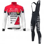 Androni Giocattoli Cycling Jersey Bib Tight 2021 Men Long Sleeve White Red