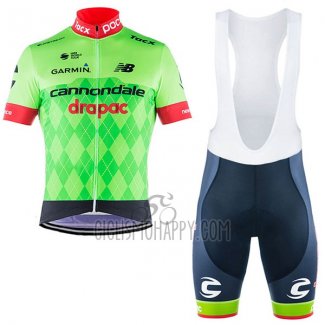 Cannondale Drapac Cycling Jersey Bib Short 2017 Men Short Sleeve Green