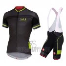 Castelli Cycling Jersey Bib Short 2016 Men Short Sleeve Black and Green