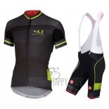 Castelli Cycling Jersey Bib Short 2016 Men Short Sleeve Black and Green