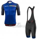 Castelli Cycling Jersey Bib Short 2021 Men Short Sleeve Blue(1)