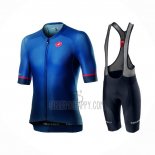 Castelli Cycling Jersey Bib Short 2021 Men Short Sleeve Deep Black Blue